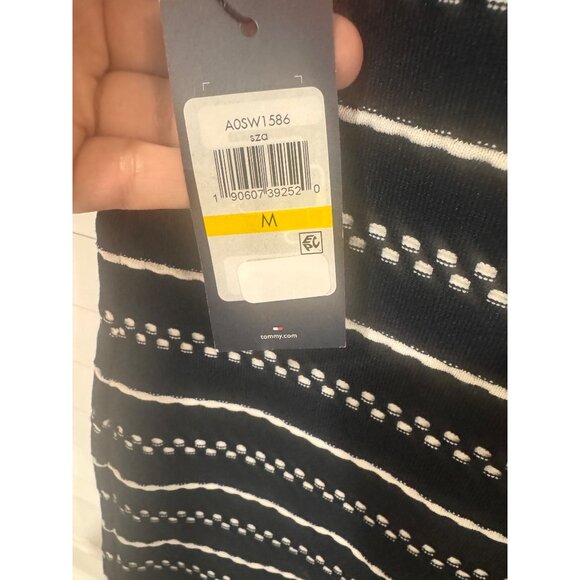 Tommy Hilfiger Womens Sleeveless Striped Sweater Dress Navy & White Size M - Picture 5 of 7